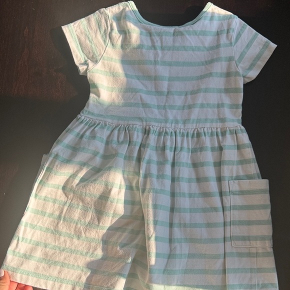 Hanna Andersson mint Green and White Striped Dress - Picture 5 of 5